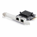StarTech.com 2-Port 5G Gigabit PCIe Network Adapter Card, 5G/2.5G/1G/100M/10M, PCI Express NIC, Realtek RTL8126, Windows & Linux, TAA