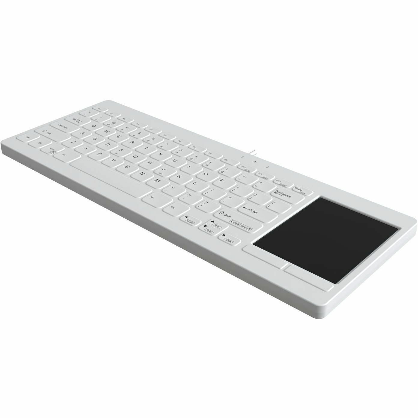 TG3 Electronics White 78 Key Low Profile Washable Usb Touchpad