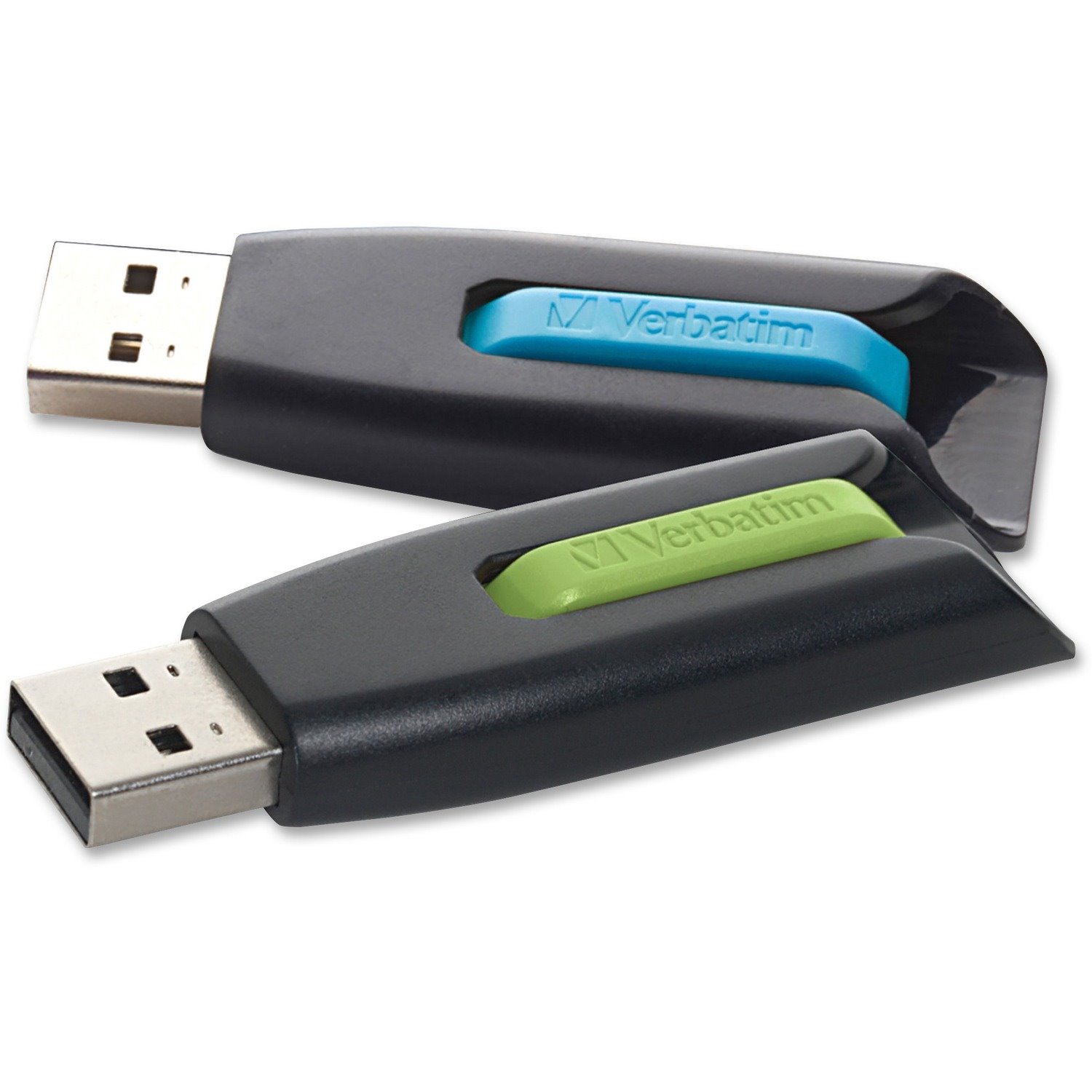 32GB Store 'n' Go&reg; V3 USB 3.2 Gen 1 Flash Drive - 2pk - Blue, Green