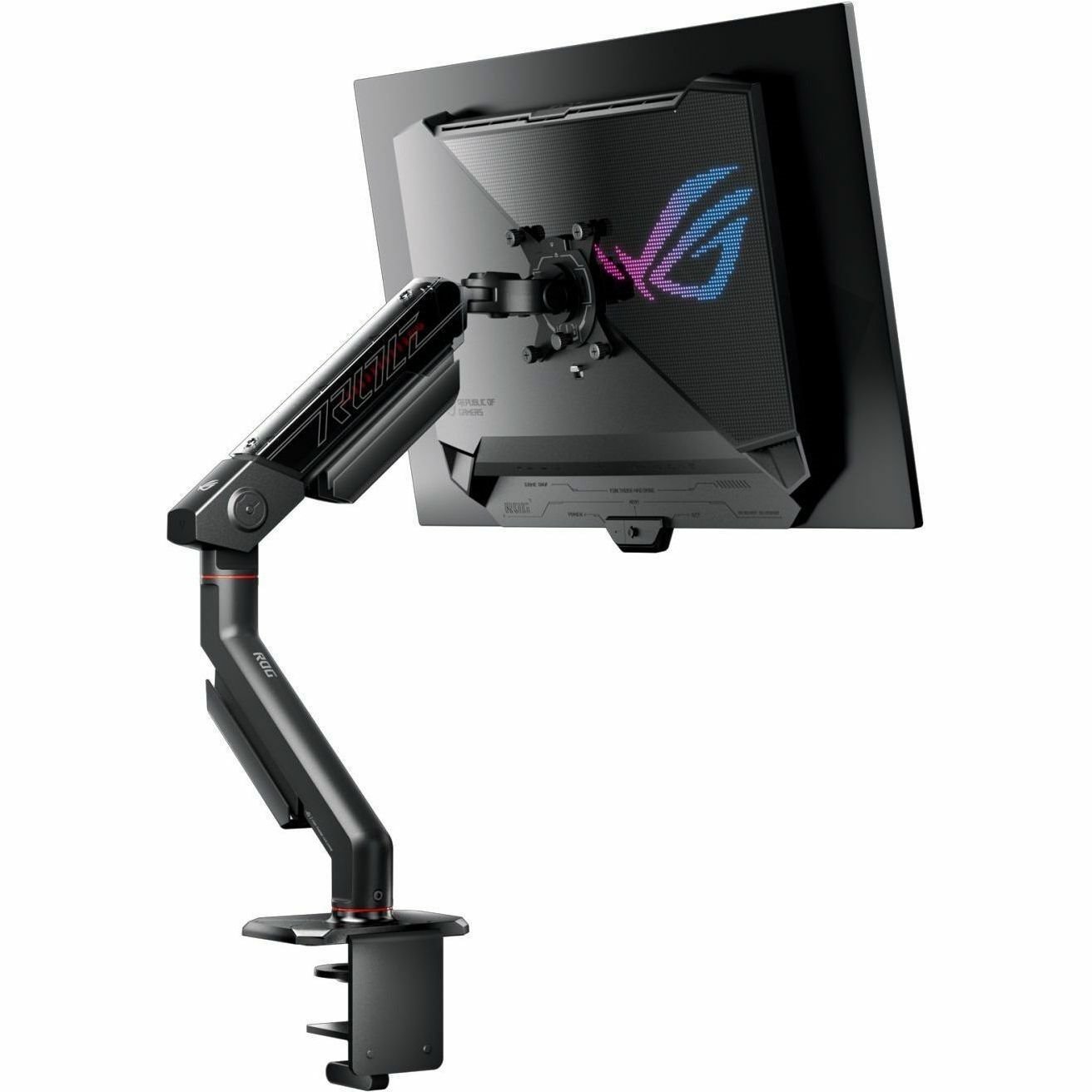 Asus ROG Mounting Arm for Monitor, Flat Panel Display, Curved Screen Display - Black