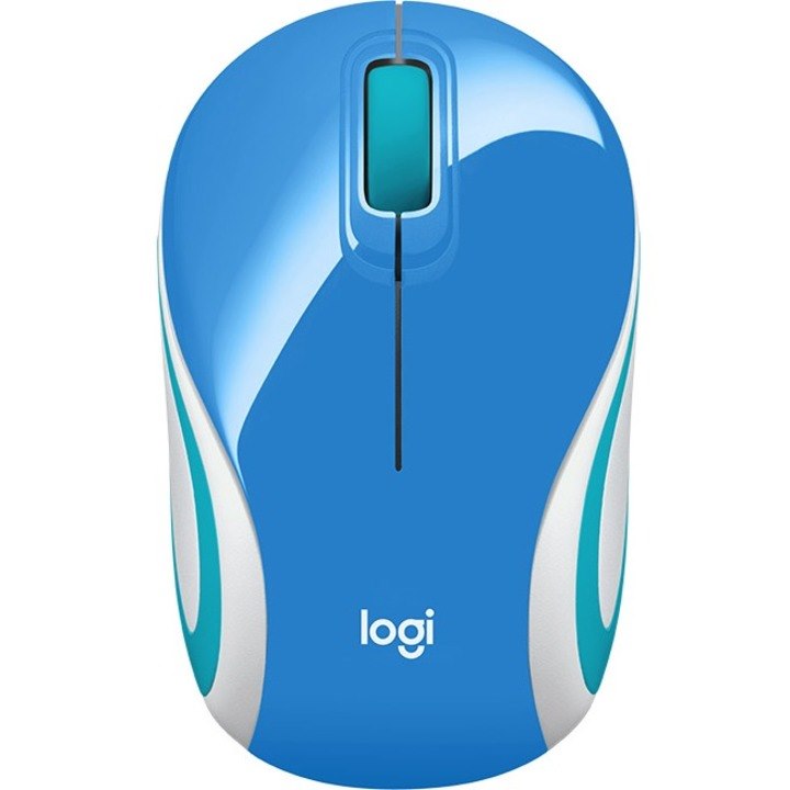 Logitech M187 Mouse - Radio Frequency - USB - Optical - 3 Button(s) - Blue