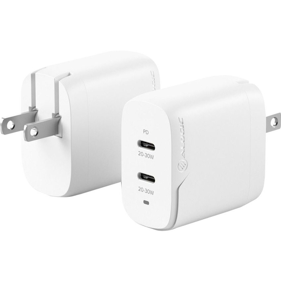 ALOGIC 2X40 Rapid Power 40W GaN Charger - USB-C (20W) + USB-C (20W)