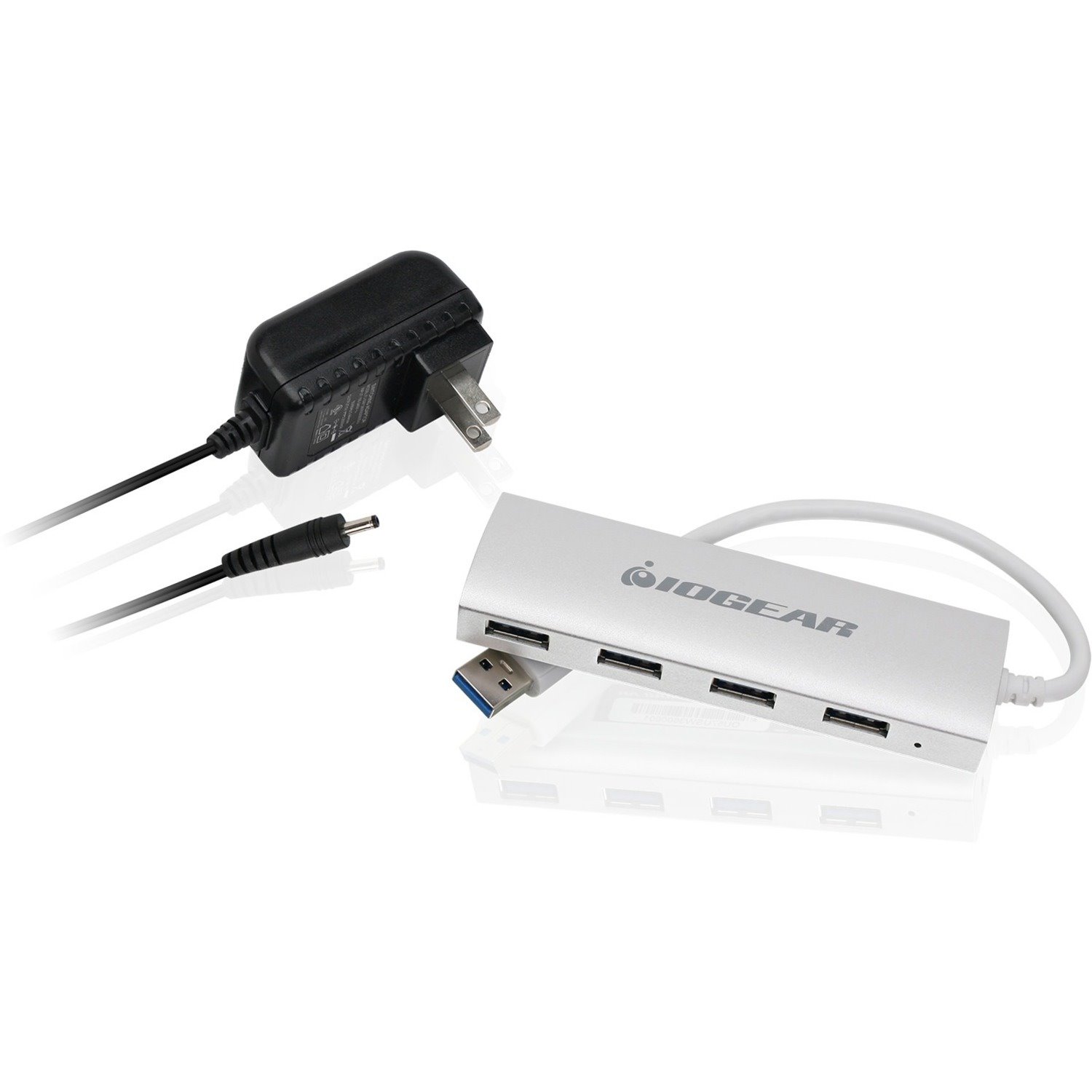 IOGEAR met(AL) P4P Hub, 4-Port USB 3.0 Powered Hub with Aluminum Chassis