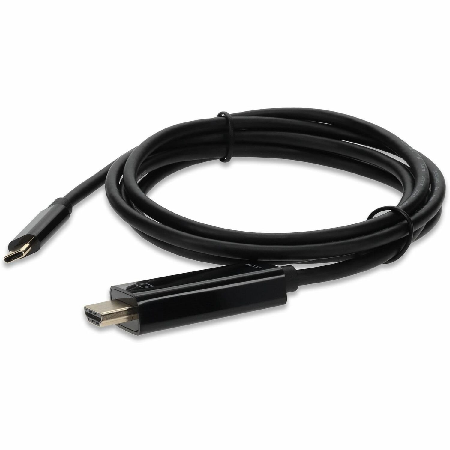 AddOn 6ft (~2m) USB C 3.1 Male to HDMI Male Adapter Cable, Up to 4K 30Hz, Black