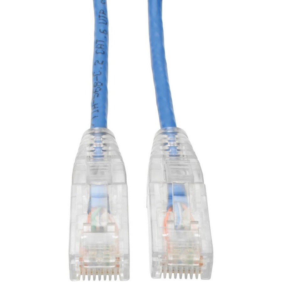 Eaton Tripp Lite Series Cat6 Gigabit Snagless Slim UTP Ethernet Cable (RJ45 M/M), PoE, Blue, 15 ft. (4.57 m)