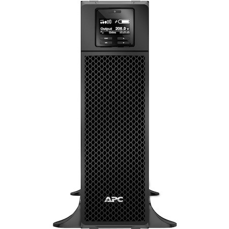APC Smart-UPS On-Line, 5kVA, Tower, 208V, 4x C13+4x C19 IEC outlets, Network Card+SmartSlot, Extended runtime, W/O rail kit