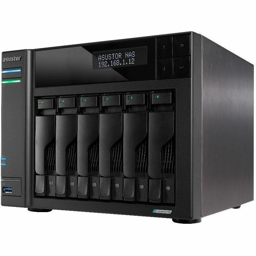Asustor Gen2+ 6-Bay Nas 3.5"/2.5"(0/4), QC-2.0GHz, 8GB, M.2(4), 5GbE(2), PCIe, TWR,3YR