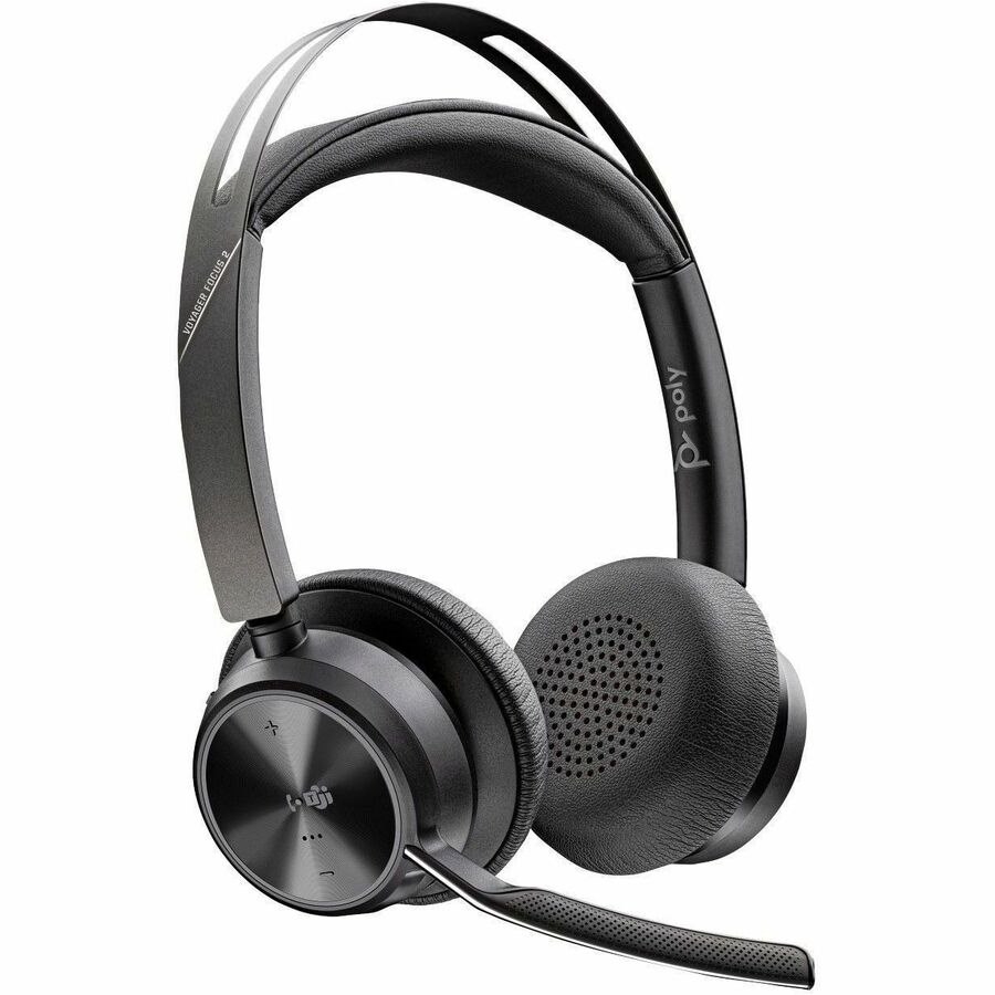 Poly Voyager Focus 2 Wired/Wireless Over-the-head, On-ear Stereo Headset - Black