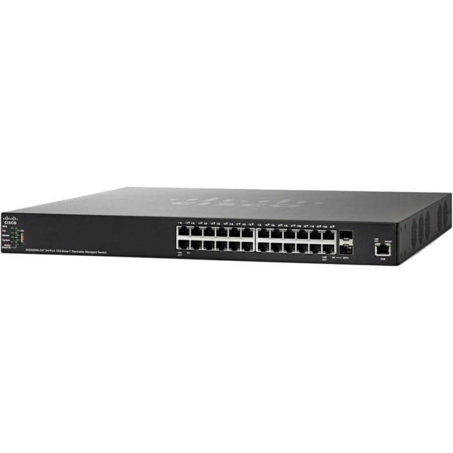 Cisco 350XG SG350XG-24T 24 Ports Manageable Ethernet Switch - 10 Gigabit Ethernet - 10GBase-T, 10GBase-X