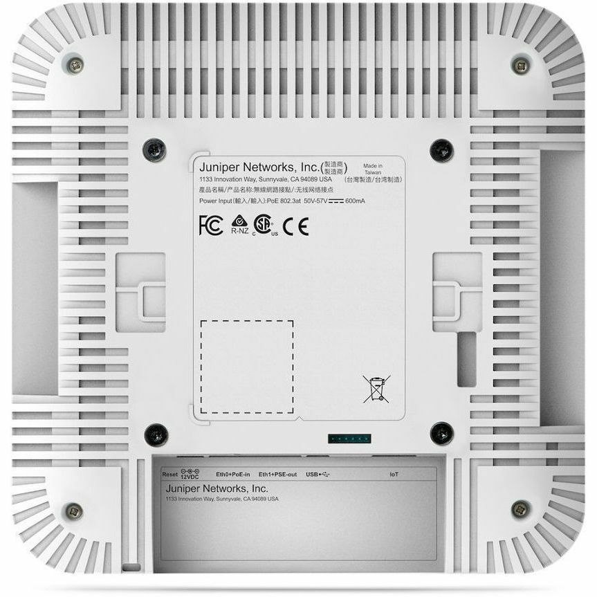 Juniper AP43E Dual Band Wi-Fi 6 IEEE 802.11 a/b/g/n/ac/ax 3.50 Gbit/s Wireless Access Point - Indoor