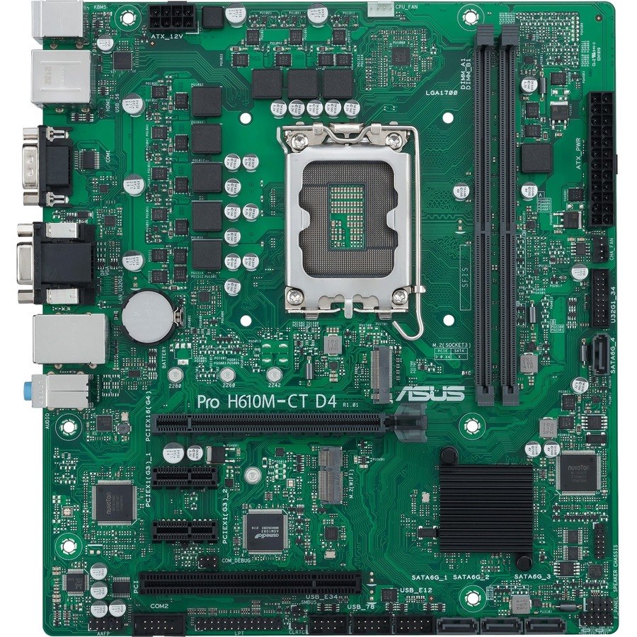 Asus H610M-CT D4-CSM Desktop Motherboard - Intel H610 Chipset - Socket LGA-1700 - Micro ATX