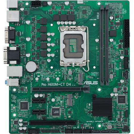 Asus H610M-CT D4-CSM Desktop Motherboard - Intel H610 Chipset - Socket LGA-1700 - Micro ATX