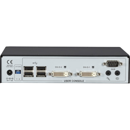 Black Box Agility KVM-Over-IP Matrix, Dual-Head DVI-D, USB 2.0, KVM Receiver