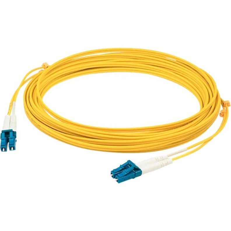 AddOn 42m LC to LC Yellow OS2 Duplex OFNR (Riser-Rated) SMF Fiber Patch Cable