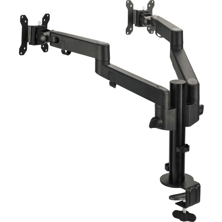 SIIG Dual Arm Pole Multi-Angle Replaceable Articulating Monitor Desk Mount - 14" to 30" - Max Load 17.6lbs each - Expandable Slide Rails Design - up to 4 monitors