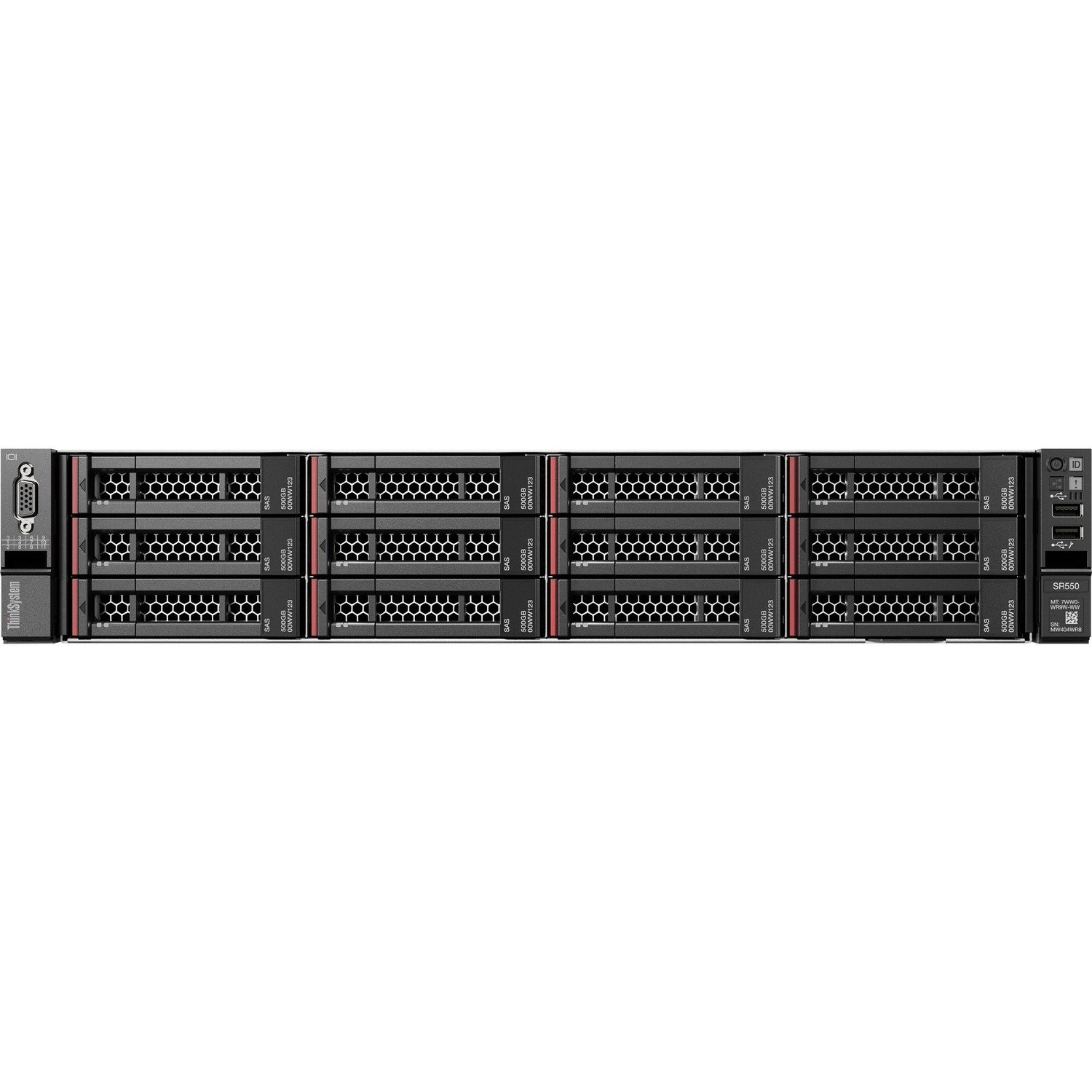 Lenovo ThinkSystem SR550 7X04A079AU 2U Rack Server - 1 x Intel Xeon Silver 4210 2.20 GHz - 16 GB RAM - Serial ATA/600, 12Gb/s SAS Controller