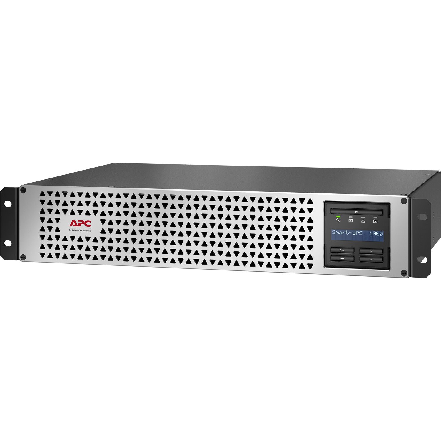 APC Smart-UPS, Line Interactive, 1000VA, Lithium-ion, Rack/Tower, 2U, 120V, 6x NEMA 5-15R outlets, SmartConnect Port+SmartSlot, Short Depth, AVR, LCD