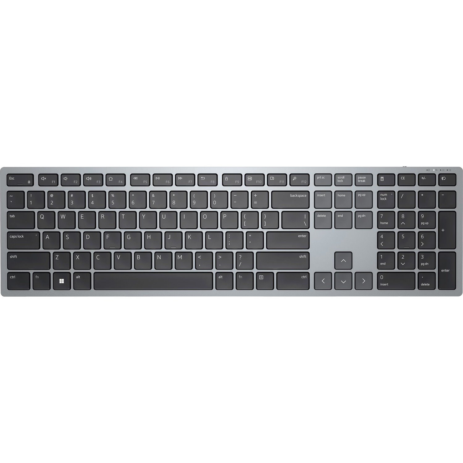 Dell KB700 Keyboard - Wireless Connectivity - English (US) - QWERTY Layout - Titanium Grey, Dark Grey