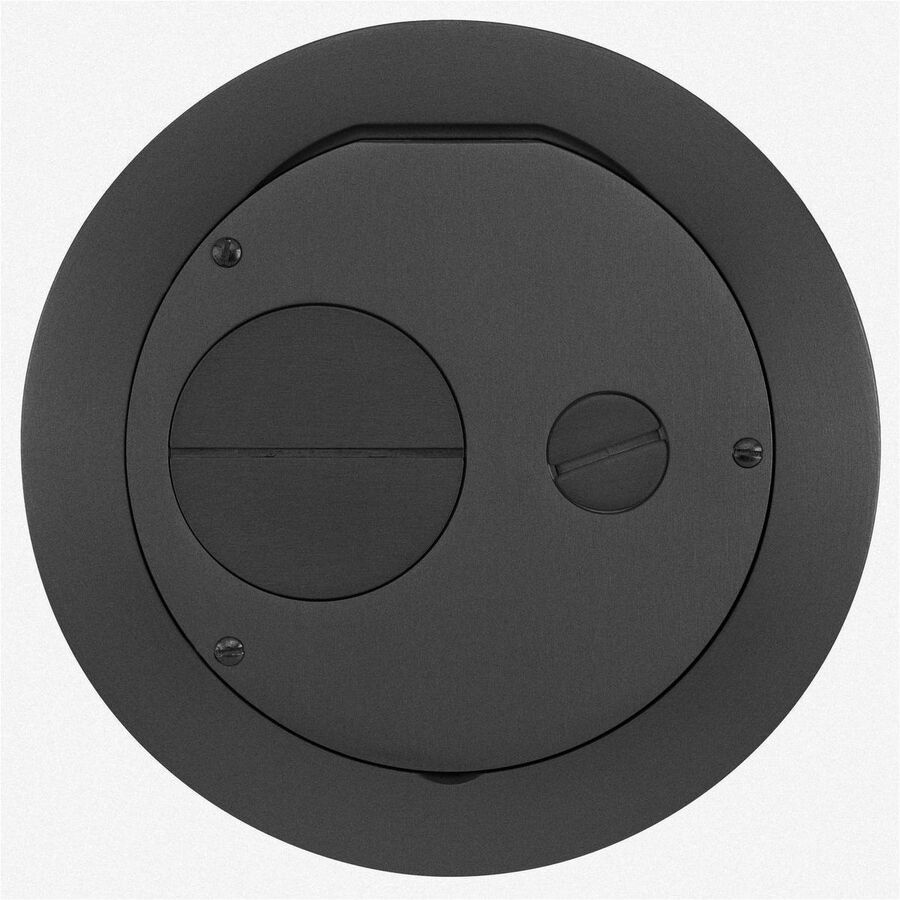 Hubbell Premise Wiring Furniture Feed 6" Series, Furniture Feed Cover, Black Powder Paint