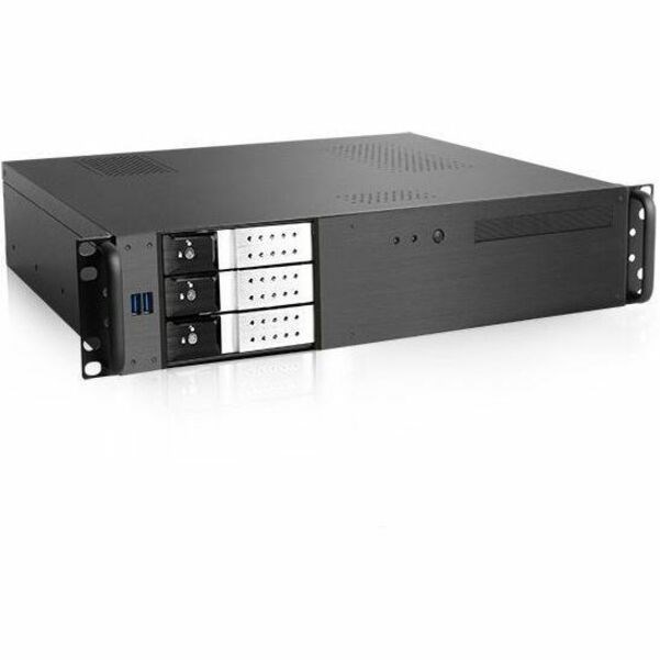 iStarUSA 2U Compact 3x 3.5" Bay Trayless Hotswap microATX Chassis Black