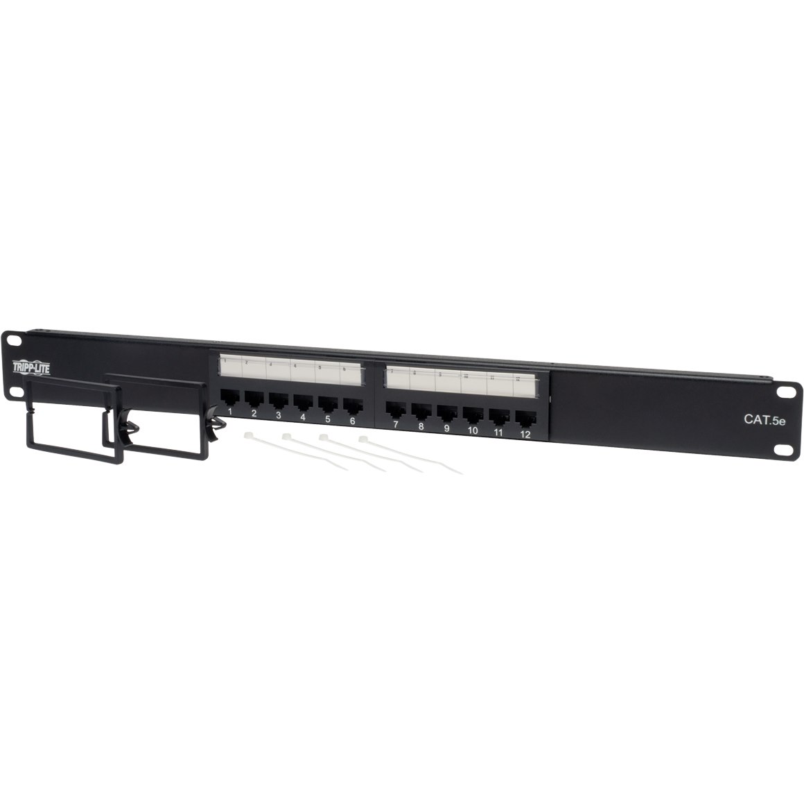 Tripp Lite by Eaton 12-Port 1U Rack-Mount Cat5e 110 Patch Panel, 568B, RJ45 Ethernet, TAA