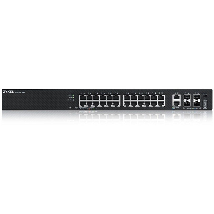 ZYXEL XGS2220 XGS2220-30 26 Ports Manageable Layer 3 Switch - Gigabit Ethernet, 10 Gigabit Ethernet - 100/1000Base-T, 10GBase-X, 10GBase-T