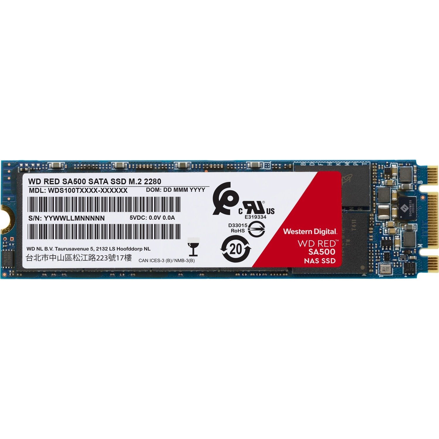 WD Red SA500 WDS200T1R0B 2TB Solid State Drive - M.2 2280 Internal - SATA (SATA/600)