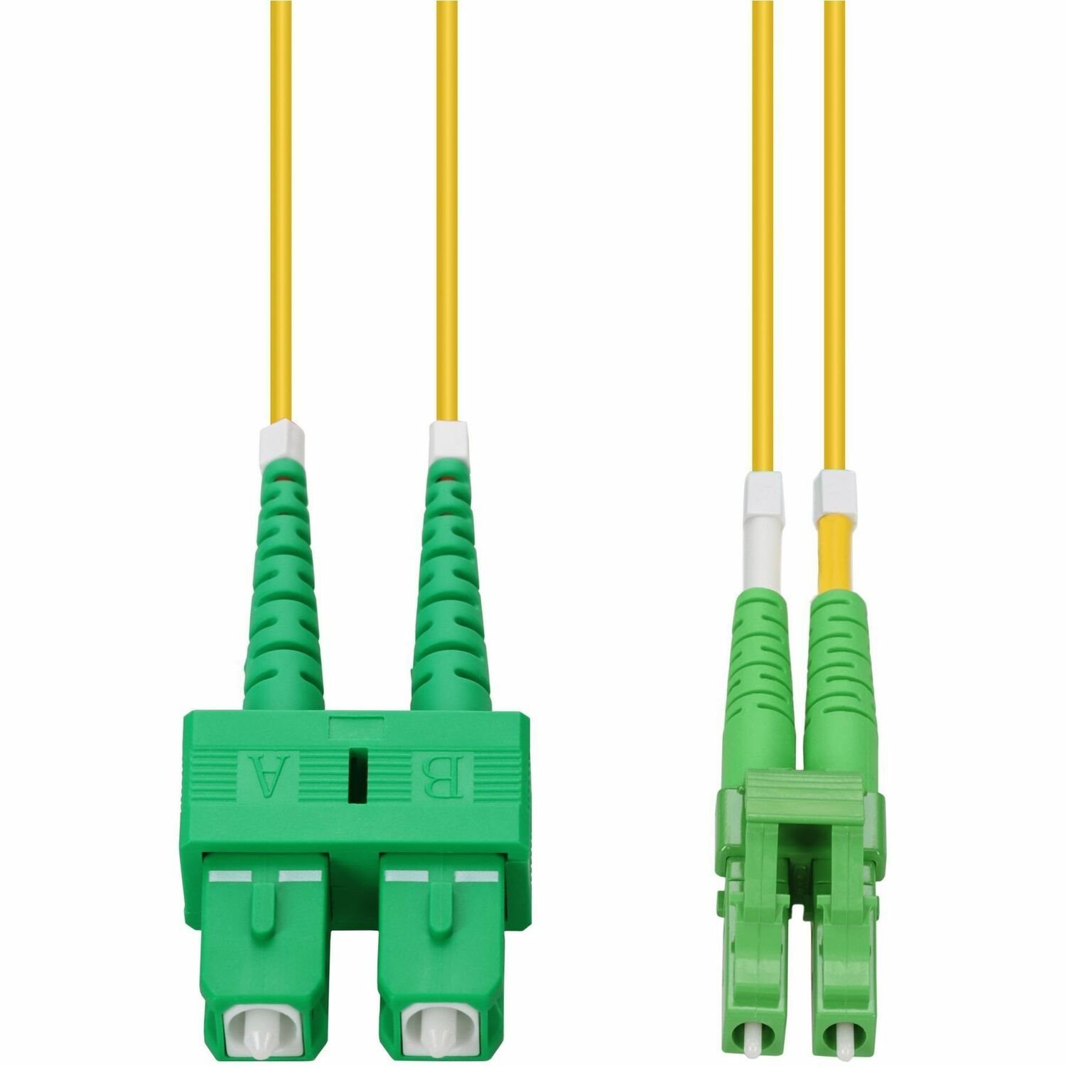 AddOn 10m ASC to ALC Yellow OS2 Duplex OFNR (Riser-Rated) SMF Fiber Patch Cable