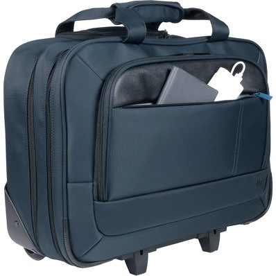 MOBILIS Executive Carrying Case (Trolley) for 35.6 cm (14") to 43.2 cm (17") Notebook, Tablet PC, Accessories - Navy Blue, Black