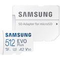 Samsung EVO Plus 512 GB Class 10/UHS-I (U3) V10 microSDXC - 1 Pack