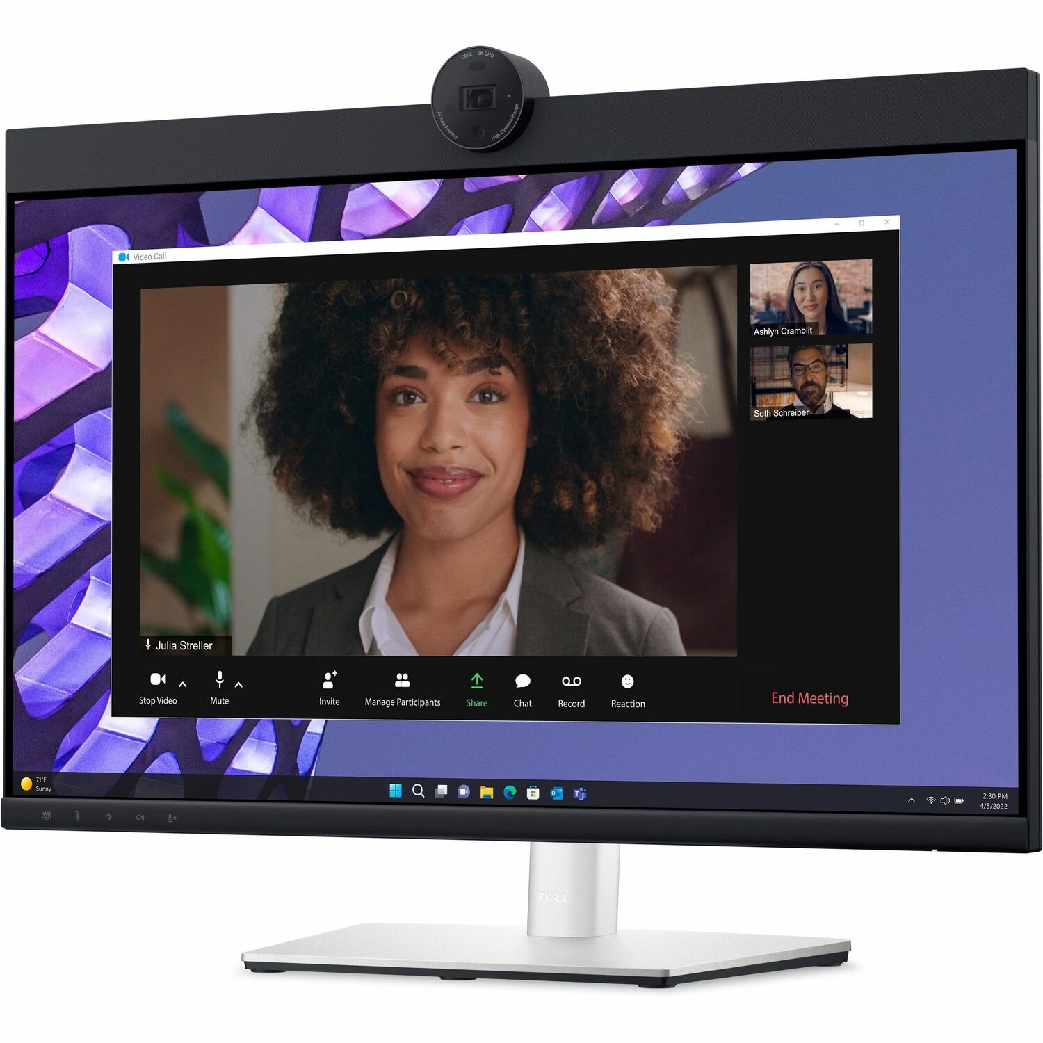 Dell P2424HEB 24" Class Webcam Full HD LED Monitor - 16:9 - Black, Silver