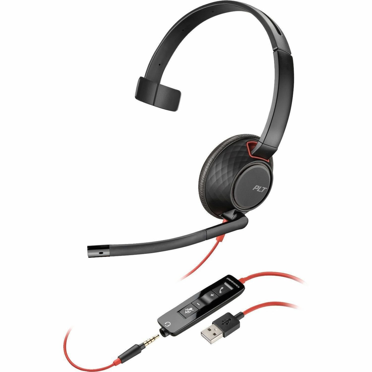 Poly Blackwire 5210 Monaural USB-A Headset TAA (Bulk Qty.50)