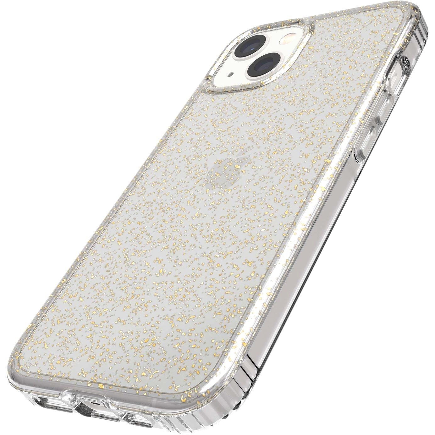 Tech21 Evo Sparkle Case for Apple iPhone 13 Smartphone - Holographic Shimmer Effect - Gold