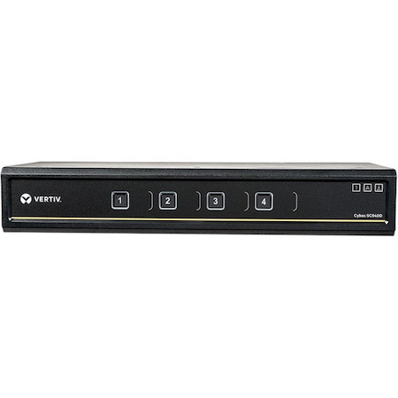 Vertiv Cybex SC940D Secure KVM | Dual Head | 4 Port | DP | HDMI | NIAP| 4K | USB