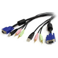 StarTech.com 6 ft 4-in-1 USB VGA KVM Switch Cable with Audio