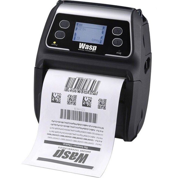 Wasp WPL4MB Mobile Direct Thermal Printer - Monochrome - Portable - Label/Receipt Print - USB - Bluetooth - Battery Included