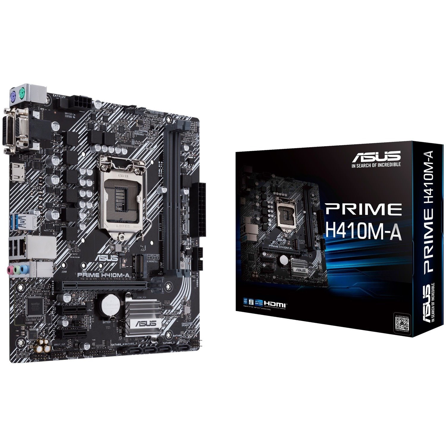 Asus Prime H410M-A/CSM Desktop Motherboard - Intel H410 Chipset - Socket LGA-1200 - Micro ATX