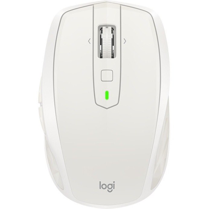 Logitech MX Anywhere 2S Mouse - Bluetooth/Radio Frequency - USB - Darkfield - 7 Button(s) - Light Grey