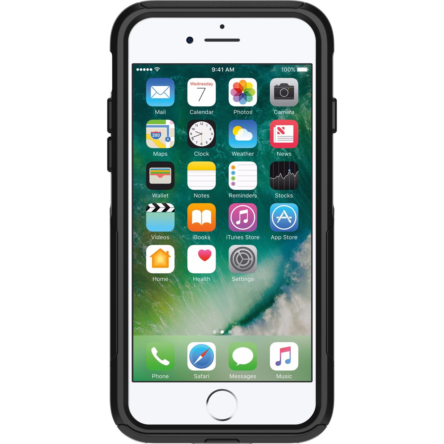 OtterBox Commuter Case for Apple iPhone 6, iPhone 6s, iPhone 7, iPhone 8 Smartphone - Black - Retail - 1