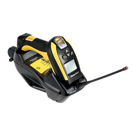 Datalogic PowerScan PM9100-910RBK10 Handheld Barcode Scanner Kit - Wireless Connectivity - Yellow - USB Cable Included