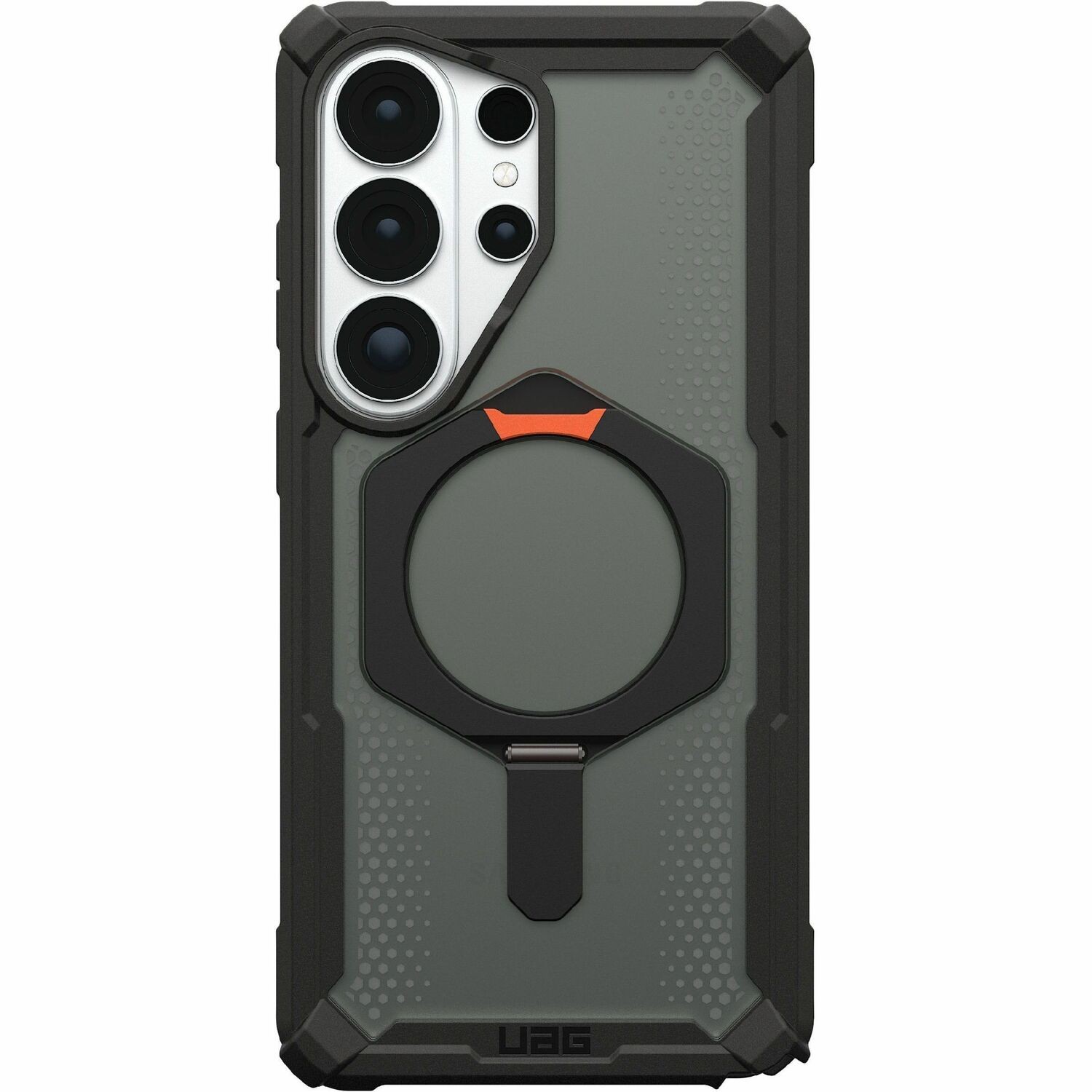 Urban Armor Gear Plasma Xte Rugged Kickstand Case w/Magnets Black/Orange For Samsung Galaxy S26 Ultra