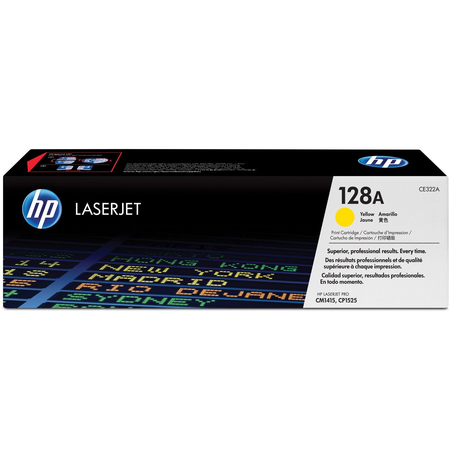 HP 128A Original Standard Yield Laser Toner Cartridge - Yellow - 1 Each