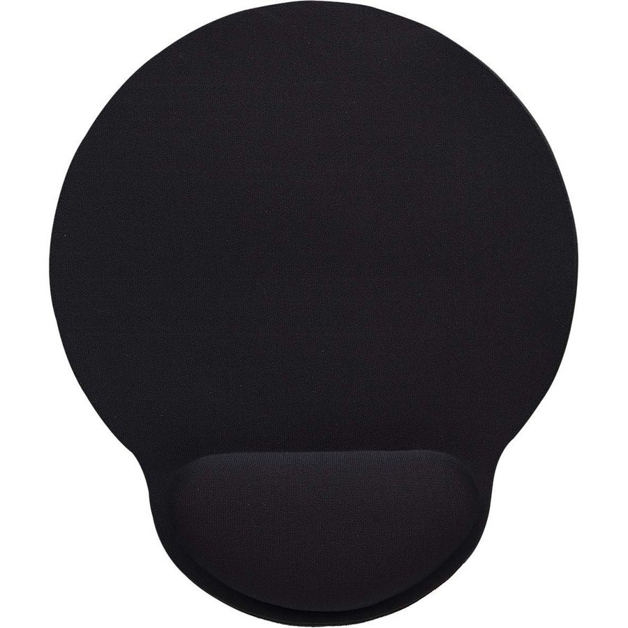 Manhattan Wrist Gel Support Pad and Mouse Mat, Black, 241 × 203 × 40 mm, non slip base, Lifetime Warranty, Card Retail Packaging