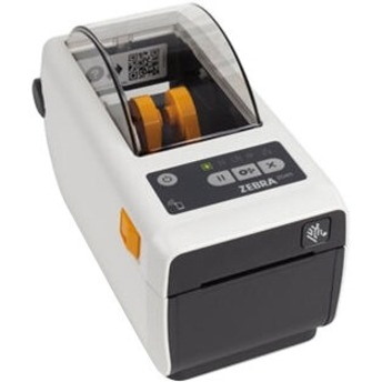 Zebra ZD411-HC Desktop Direct Thermal Printer - Monochrome - Label/Receipt Print - Fast Ethernet - USB - USB Host - Bluetooth - Near Field Communication (NFC) - EU, UK - White