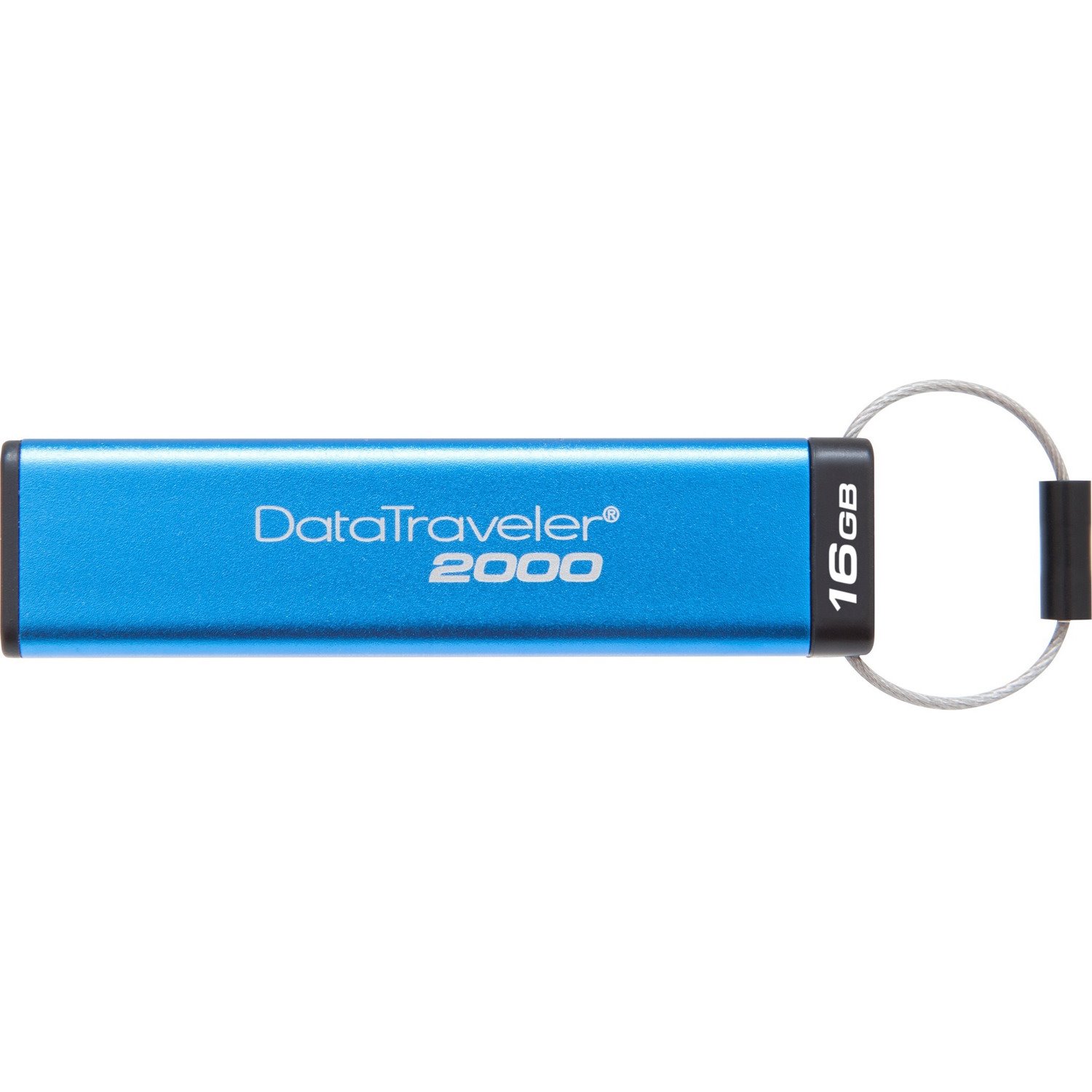 Kingston DataTraveler 2000 DT2000 16 GB USB 3.1 Flash Drive - Blue - 256-bit AES