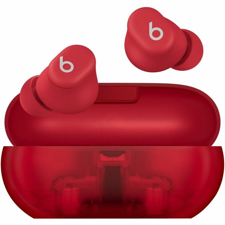 Apple Beats Solo Buds True Wireless Earbud Stereo Earset - Transparent, Red