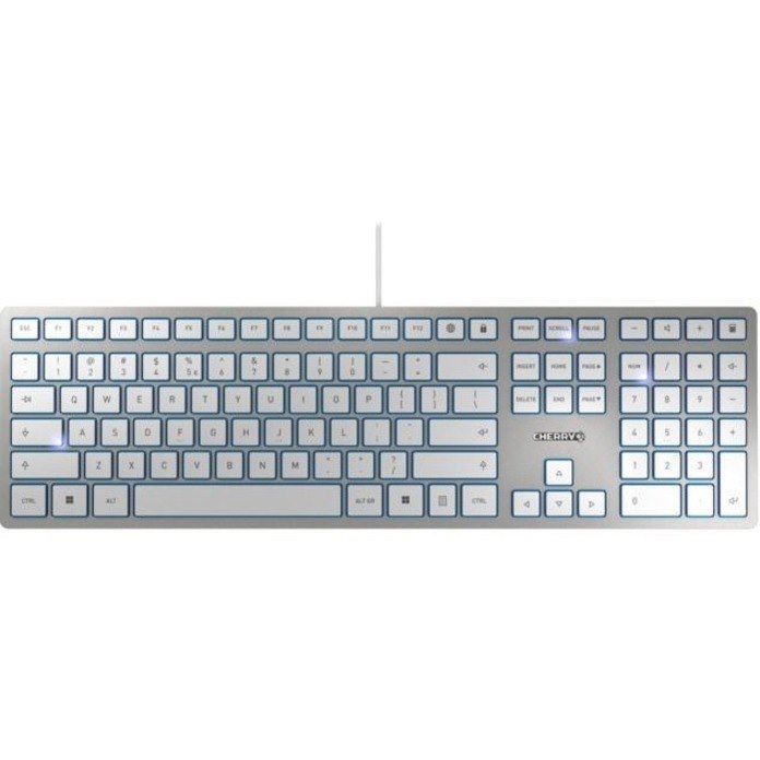 CHERRY KC 6000 SLIM Rugged Keyboard - Cable Connectivity - USB Type A Interface - German - Silver