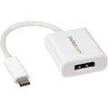 StarTech.com USB C to DisplayPort Adapter 4K 60Hz - USB Type-C to DP 1.4 Monitor Video Converter (DP Alt Mode) - TB3 Compatible - White