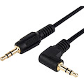 Rocstor Premium Slim 3.5mm to Right Angle Stereo Audio Cable 3 ft - M/M - Mini-phone Male Stereo Audio - Mini-phone Male Stereo Audio Male to Right Angle Male- .3m - Black - For Smartphone, Mobile Phones, iPhone (with Headphone Jack), iPod AND MP3 PLAYER