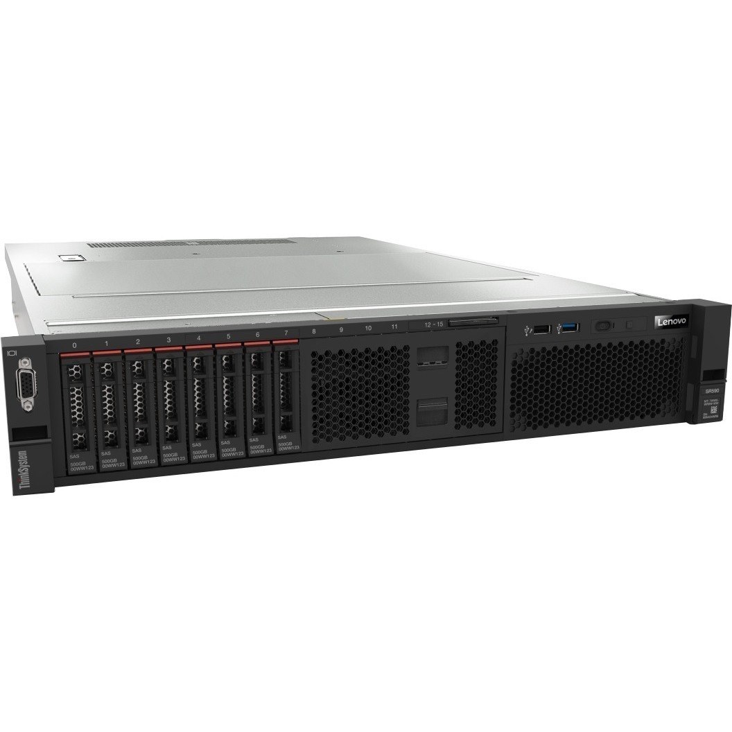 Lenovo ThinkSystem SR590 7X99A01EAU 2U Rack Server - 1 Xeon Gold 5118 2.30 GHz - 16 GB RAM - 12Gb/s SAS, Serial ATA/600 Controller